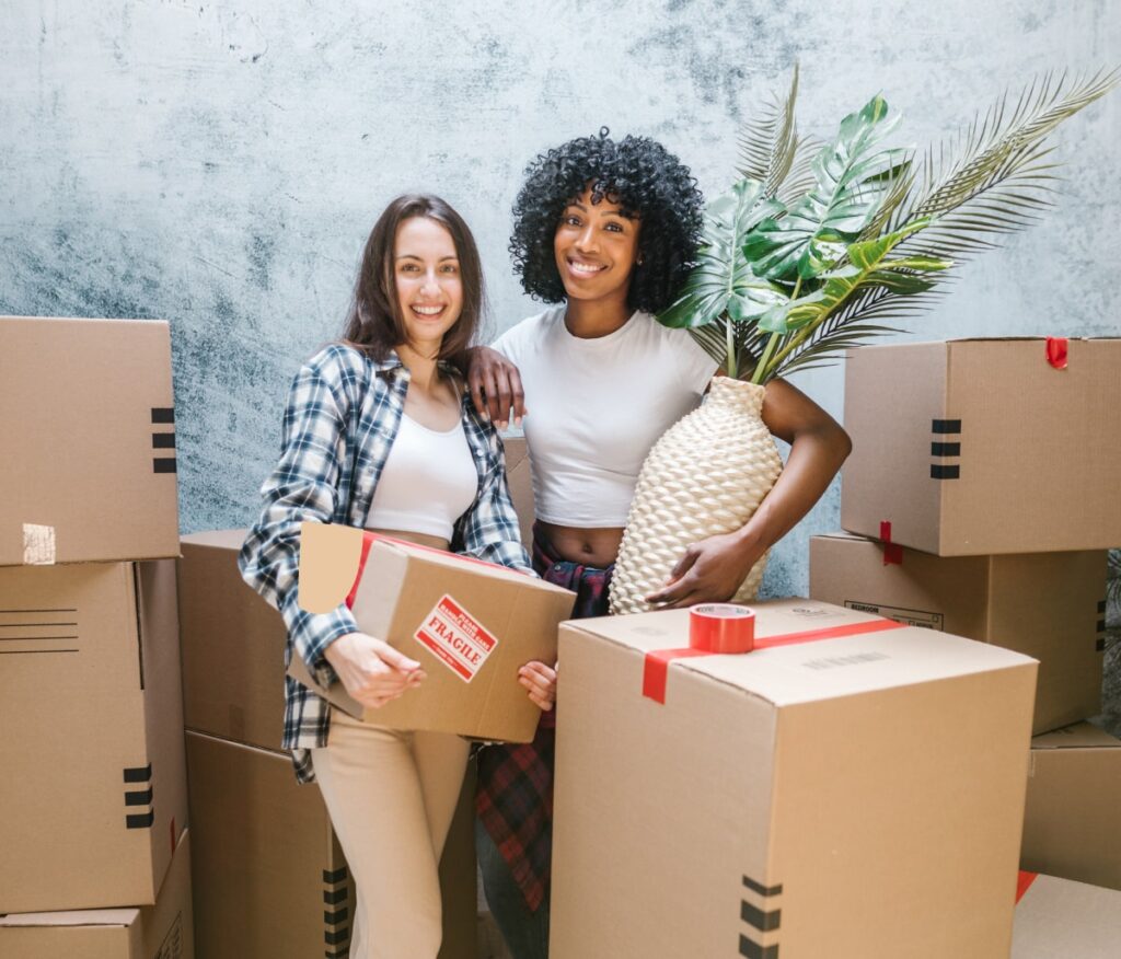 Professional movers at work
